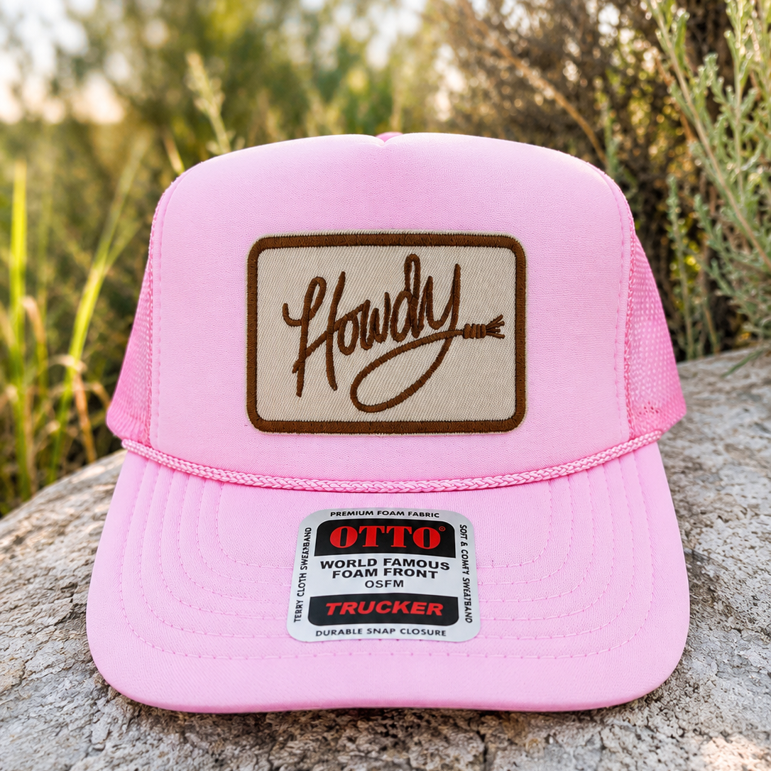 Pink Howdy Trucker Hat